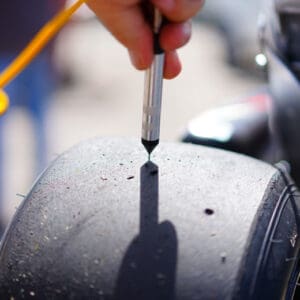 Tire pyrometer with needle probe